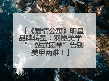 《爱情公寓》明星品牌转型：羽墨美学“一站式团单”告别美甲两难！