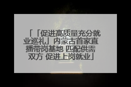 「促进高质量充分就业巡礼」内蒙古首家直播带岗基地 匹配供需双方 促进上岗就业