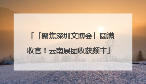 「聚焦深圳文博会」圆满收官！云南展团收获颇丰