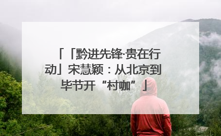 「黔进先锋·贵在行动」宋慧颖:从北京到毕节开“村咖”
