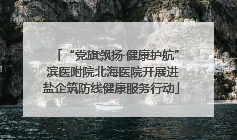 “党旗飘扬·健康护航” 滨医附院北海医院开展进盐企筑防线健康服务行动