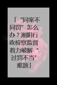 “同案不同罚”怎么办？湘阴行政检察监督着力破解“过罚不当”难题