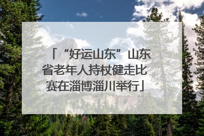 “好运山东”山东省老年人持杖健走比赛在淄博淄川举行