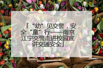 “幼”见交警，安全“童”行——南京江宁交警走进校园宣讲交通安全