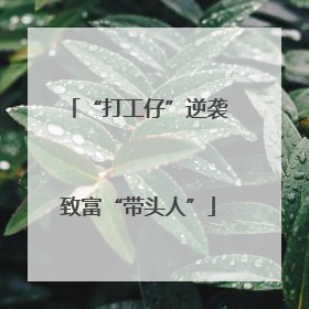 “打工仔”逆袭致富“带头人”