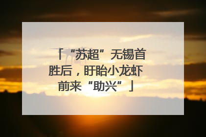 “苏超”无锡首胜后，盱眙小龙虾前来“助兴”
