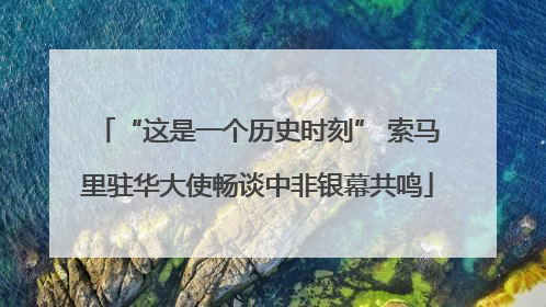 “这是一个历史时刻” 索马里驻华大使畅谈中非银幕共鸣