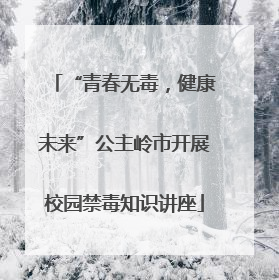 “青春无毒，健康未来”公主岭市开展校园禁毒知识讲座