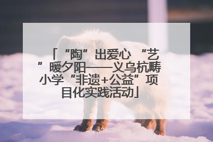 “陶”出爱心 “艺”暖夕阳——义乌杭畴小学“非遗+公益”项目化实践活动