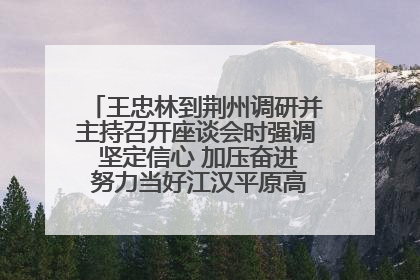 王忠林到荆州调研并主持召开座谈会时强调 坚定信心 加压奋进 努力当好江汉平原高质量发展排头兵