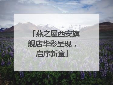燕之屋西安旗舰店华彩呈现，启序新章
