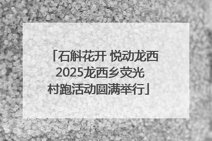 石斛花开 悦动龙西 2025龙西乡荧光村跑活动圆满举行