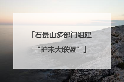 石景山多部门组建“护未大联盟”