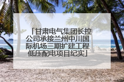甘肃电气集团长控公司承接兰州中川国际机场三期扩建工程低压配电项目纪实