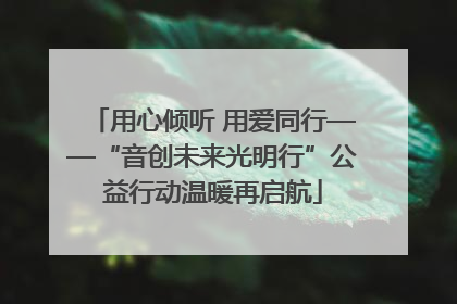 用心倾听 用爱同行——“音创未来光明行”公益行动温暖再启航