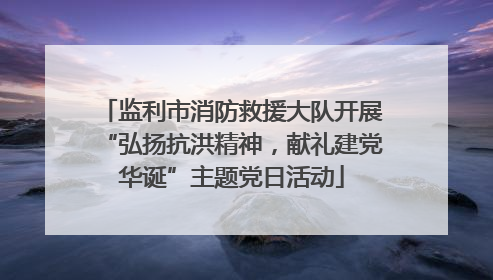监利市消防救援大队开展“弘扬抗洪精神，献礼建党华诞”主题党日活动