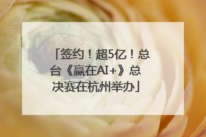 签约！超5亿！总台《赢在AI+》总决赛在杭州举办