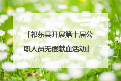 祁东县开展第十届公职人员无偿献血活动