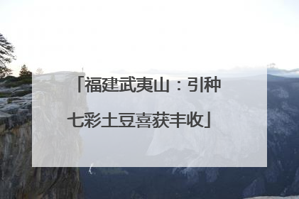 福建武夷山：引种七彩土豆喜获丰收