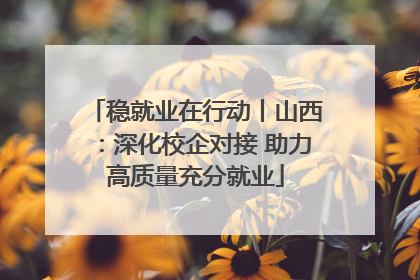稳就业在行动丨山西：深化校企对接 助力高质量充分就业