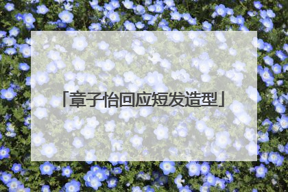 章子怡回应短发造型