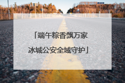 端午粽香飘万家 冰城公安全域守护