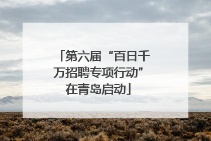 第六届“百日千万招聘专项行动”在青岛启动