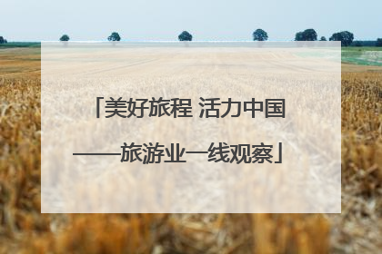 美好旅程 活力中国——旅游业一线观察