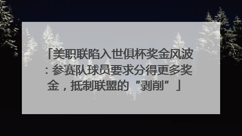 美职联陷入世俱杯奖金风波：参赛队球员要求分得更多奖金，抵制联盟的“剥削”