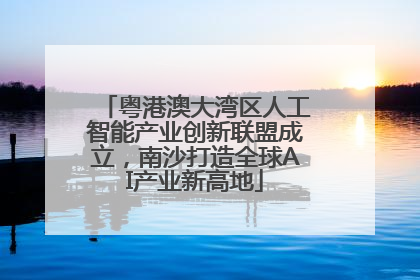 粤港澳大湾区人工智能产业创新联盟成立，南沙打造全球AI产业新高地