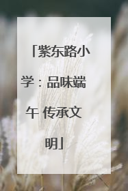 紫东路小学：品味端午 传承文明