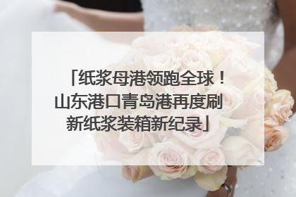纸浆母港领跑全球！山东港口青岛港再度刷新纸浆装箱新纪录