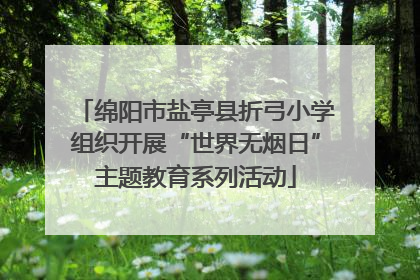 绵阳市盐亭县折弓小学组织开展“世界无烟日”主题教育系列活动