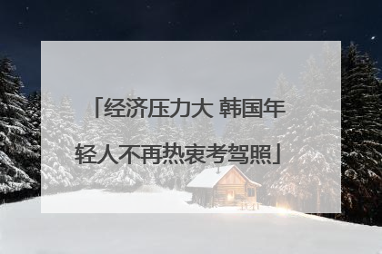 经济压力大 韩国年轻人不再热衷考驾照