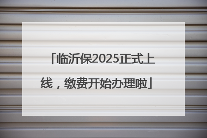 临沂保2025正式上线，缴费开始办理啦