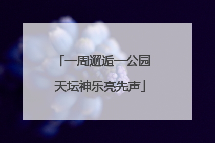 一周邂逅一公园 天坛神乐亮先声