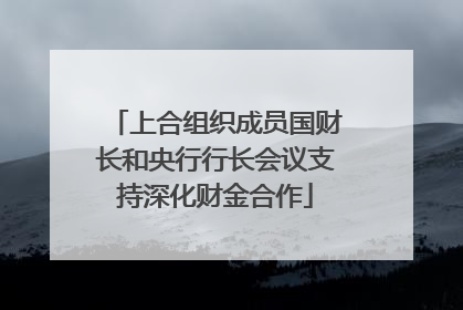 上合组织成员国财长和央行行长会议支持深化财金合作
