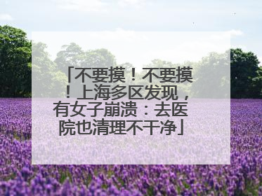 不要摸！不要摸！上海多区发现，有女子崩溃：去医院也清理不干净