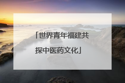 世界青年福建共探中医药文化