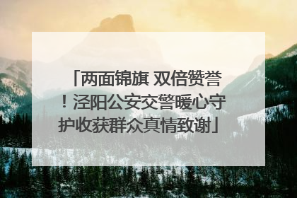 两面锦旗 双倍赞誉！泾阳公安交警暖心守护收获群众真情致谢