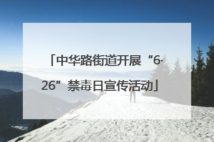 中华路街道开展“6·26”禁毒日宣传活动