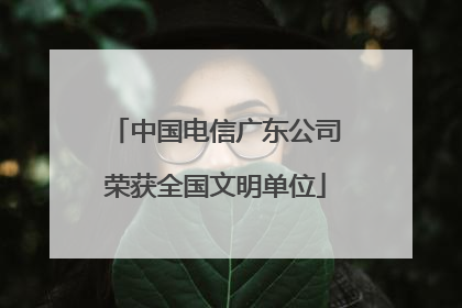 中国电信广东公司荣获全国文明单位