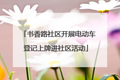 书香路社区开展电动车登记上牌进社区活动