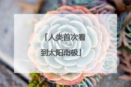人类首次看到太阳南极