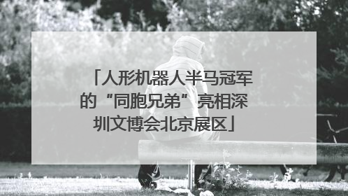 人形机器人半马冠军的“同胞兄弟”亮相深圳文博会北京展区