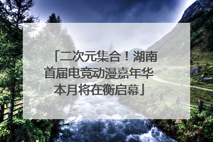 二次元集合！湖南首届电竞动漫嘉年华本月将在衡启幕