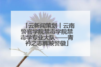 云新闻策划丨云南警官学院禁毒学院禁毒学专业大队——青衿之志辉映警徽