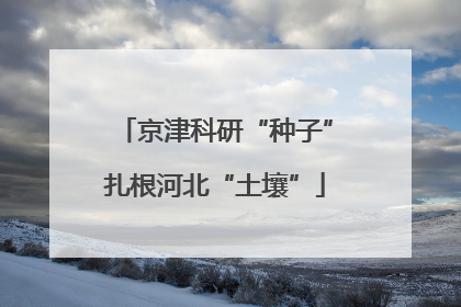 京津科研“种子”扎根河北“土壤”