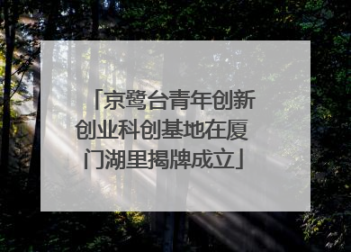 京鹭台青年创新创业科创基地在厦门湖里揭牌成立
