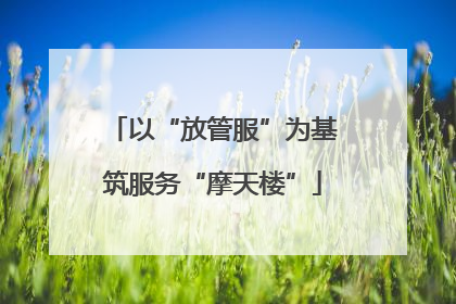 以“放管服”为基筑服务“摩天楼”